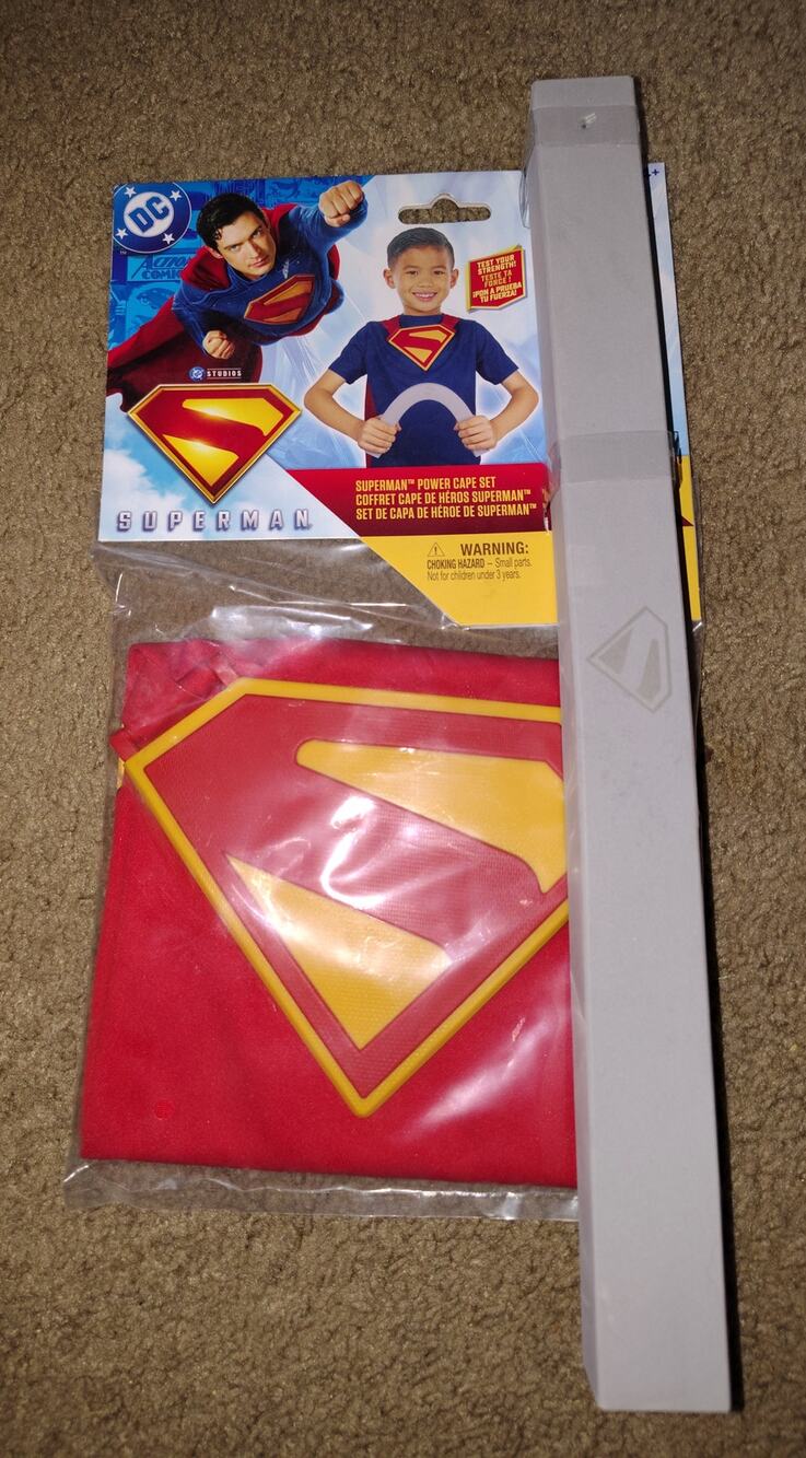 Superman Power Cape Set Superhero kids Halloween Costume cosplay DC Comics